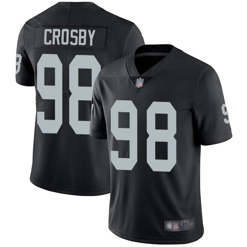 Men Oakland Raiders Limited Black Maxx Crosby Home Jersey NFL Football #98 Vapor Untouchable Jersey